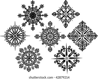 illustration with black decoration on white background