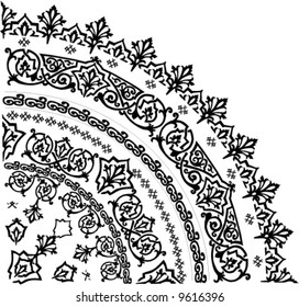 illustration with black decoration on white background