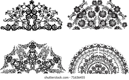 ilustración con decoraciones en negro sobre fondo blanco