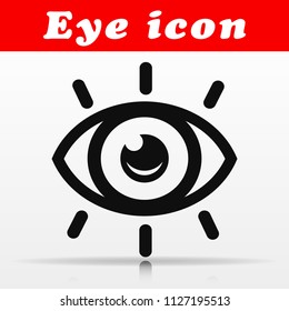 Illustration of black eye vector icon design