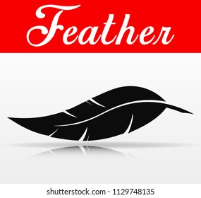 Illustration of black feather vector concept design