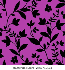 Ilustración flores negras que