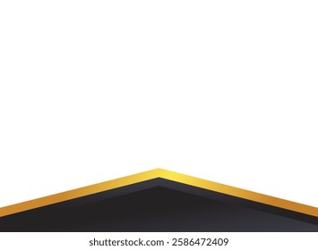 Illustration of an Black Gold Corner Banner