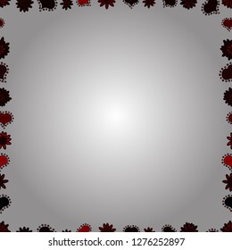 Illustration in black, gray and white colors. Frame doodle. Seamless pattern. Vector element template.