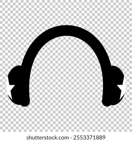 an illustration of a black handset icon