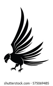 Illustration of Black hawk Icon isolated on a white background