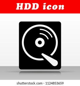 Illustration of black hdd vector icon design