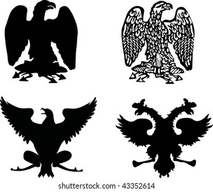 illustration with black heraldic eagles
