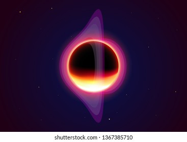 The illustration of black hole