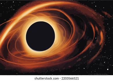illustration of a black hole, vector