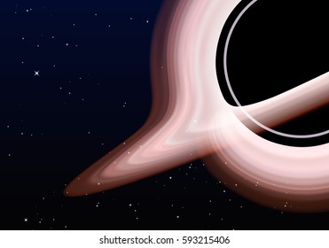 illustration of a black hole. Vector background