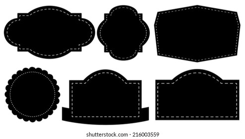 Illustration Black Labels Stock Vector (Royalty Free) 216003559 ...