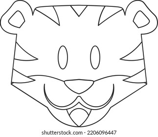 Illustration in Black Lines | animal head illustration
