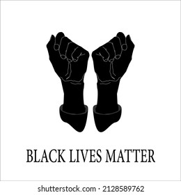 ILLUSTRATION OF BLACK LIVES MATTER. NICE USED AS A SYMBOL TO OPPOSE VIOLENCE