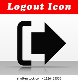 Illustration of black logout vector icon design