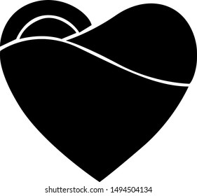 illustration of Black Love, sticker. t-shirt print, vector illustration.