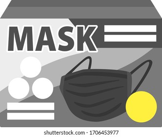 Illustration Of A Black Mask In A Box.