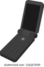 Illustration of black mobile phone
