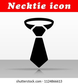 Illustration of black necktie vector icon design