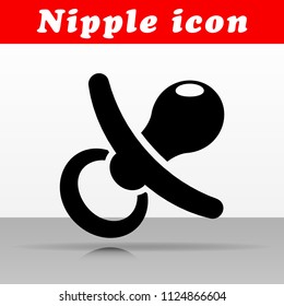 Illustration of black nipple vector icon design