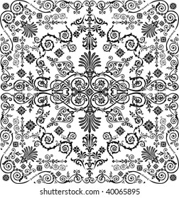 ilustración con fondo negro sobre blanco