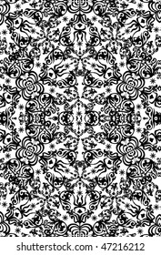 illustration with black on white background