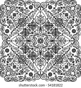 illustration with black on white background