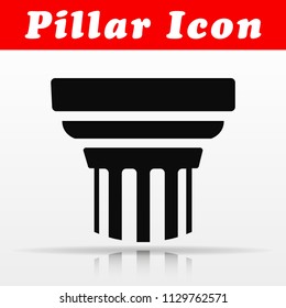 Illustration of black pillar vector icon design