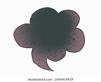 Ilustración de una burbuja de discurso negra, en forma de nube