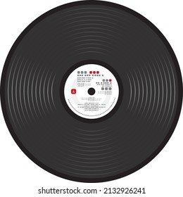 Illustration of a black record seen from the front