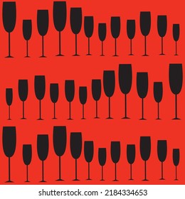 illustration with black and red