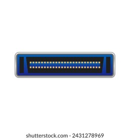 It is an illustration of the black SCSI Centronics 50 -pin outlet (port).