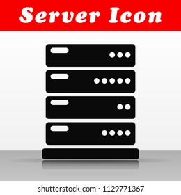 Illustration of black server vector icon design