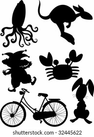 Illustration von schwarzen Schatten auf Weiß