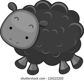 Illustration of a Black Sheep