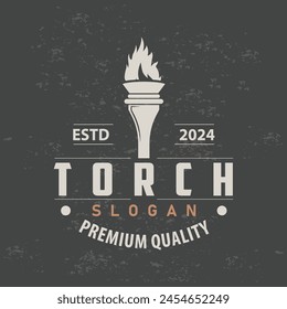 Illustration black silhouette torch logo flame design olympic sport victory inspiration