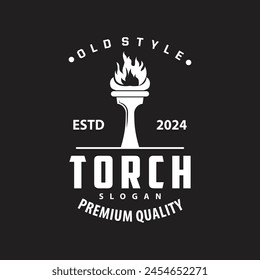 Illustration black silhouette torch logo flame design olympic sport victory inspiration