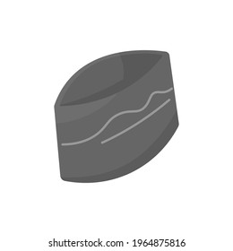 illustration of a black skullcap. a kind of hat. Islamic hat. flat style. vector design