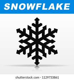 Illustration of black snowflake vector icon design