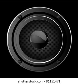 Illustration  of black Sound Speaker