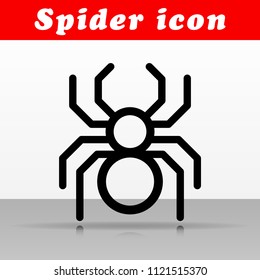 Illustration of black spider vector icon design