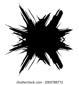 ilustración de una salpicadura negra con un diseño sencillo