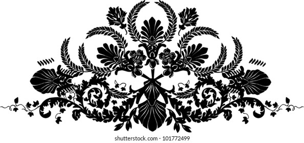 illustration with black stripe isolated on white background