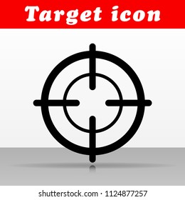 Illustration of black target vector icon design