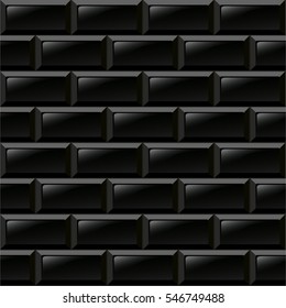 Illustration of black tiles background concept design