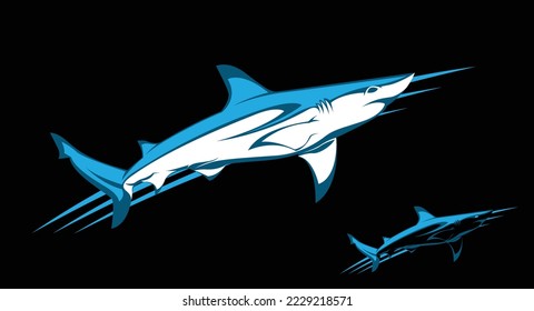 Illustration Black Tip Shark. Can Used For Icon, Logo, Decoration, Sticker