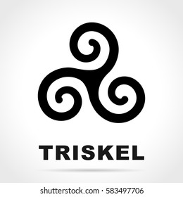 Illustration of black triskel icon