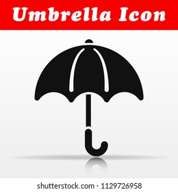 Illustration of black umbrella vector icon design