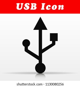 Illustration of black usb vector icon design