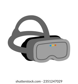 It is an illustration of black VR goggles and games.